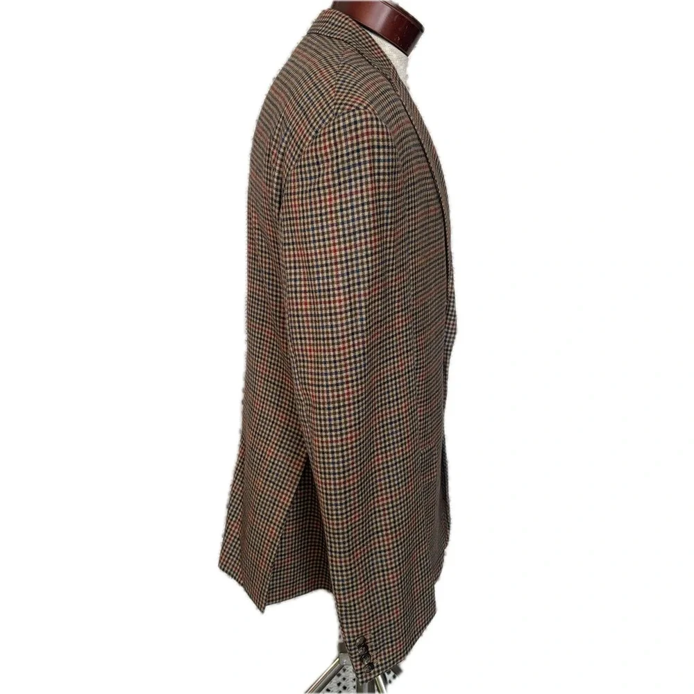 Holland & Sherry Royal Classic Houndstooth Wool‎ Blazer Premium Tom James 46L